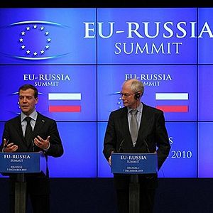 Dmitry Medvedev and Herman Van Rompuy in Brussels (2010-12-07)