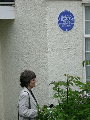 Harold Abrahams plaque unveiling