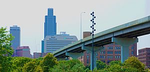 Interstate leaving Omaha