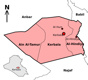 Kerbala governate map