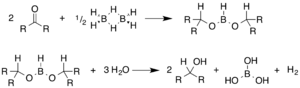 Ketone diborane reduction