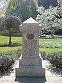 Memorial stone outside Prittlewell Priory