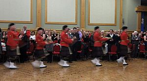 RCMP Pipe Band piping in the Haggus