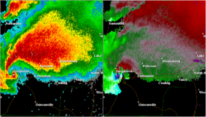 Radar image of the 2011 Tuscaloosa tornado April 27, 2011 2210Z