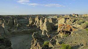 Sandstone desert pinnacles