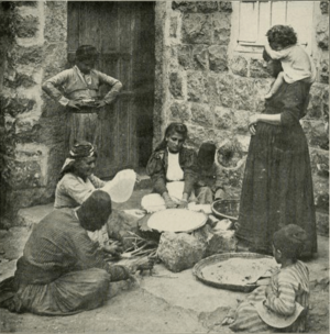 Baking bread in Syria