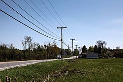 "Berlin Corner", with the Congregational church on the hilltop