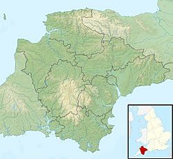 Exeter is located in Devon