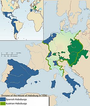 Division of the House of Habsburg in 1556