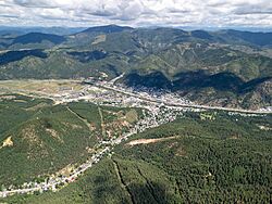 Drone view from Kellogg, Idaho