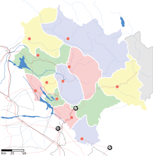 Map showing the subdivisions of Himachal Pradesh