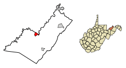 Location of Keyser in Mineral County, West Virginia.