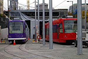 SLU Streetcar at maintenance facility