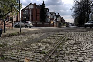 Tram lines salford