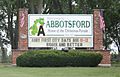 Abbotsford Wisconsin Welcome Sign