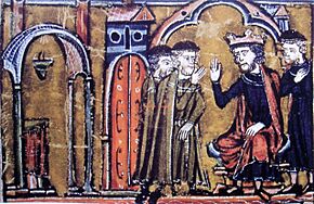 Baldwin II ceeding the Temple of Salomon to Hugues de Payens and Gaudefroy de Saint-Homer