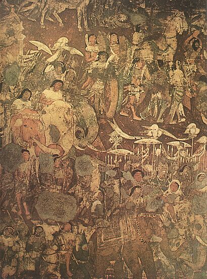 Coming Of Sinhala (Mural At Ajanta In Cave No 17)