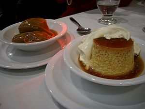 Flan con dulce de leche