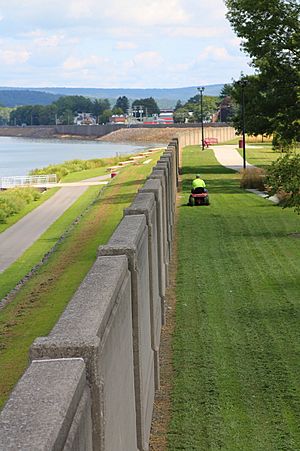 Floodwall in Sunbury, Pennsylvania