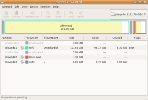 GParted 0.3.5 -- 2008, 06