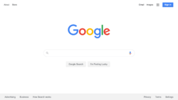 Google Search homepage