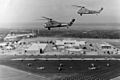 H-19 and H-34 helicopter of HT-8 in flight