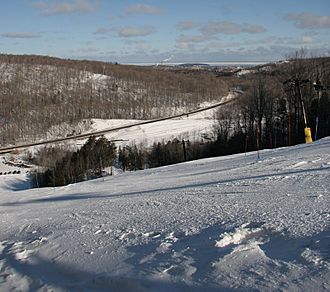 View from Marquette Mountainwith Lake Superior in the distance