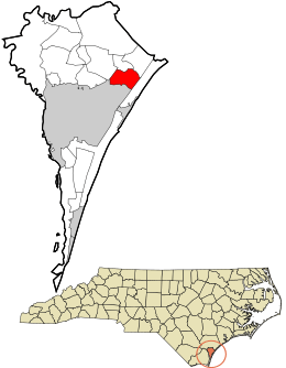 Location in New Hanover County and the state of North Carolina.