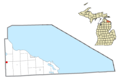 Location within Presque Isle County