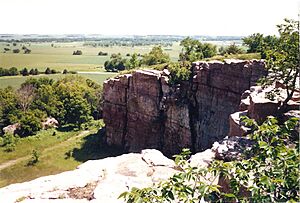 Sioux quartzite cliff - 21571297594