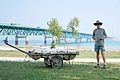 Walking cart at Mackinac Bridge