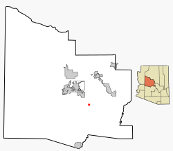 Location in Yavapai County and the state of Arizona