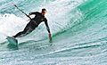 Bruno Sroka kitesurfing in the waves