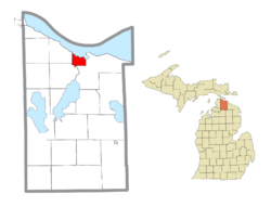 Location within Cheboygan County