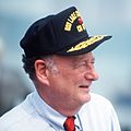 Edward Koch at commissioning of USS Lake Champlain (CG-57) cropped