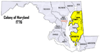 Map of maryland counties QA,Kent,Caroline,Dorchester (5th RGT)