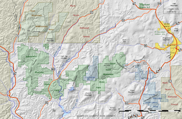 Missouri - Taum Sauk-J Shutins area shaded relief