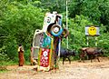 Monument to the hippie era. Tamil Nadu