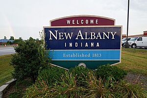 New Albany, Indiana sign