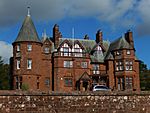 Douglas Drive, Red Towers With Boundary Wall, Gatepiers, Gates And Wellhead