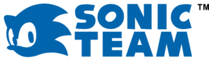 Sonic Team's logo, with a picture of Sonic the Hedgehog's head from Sonic & Knuckles and the words Sonic Team spelled out