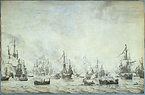 The battle of the downs, by willem van de velde.JPG