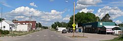 Broadwater, looking east along U.S. Highway 26