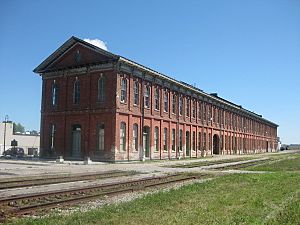 Canada Southern Railway Station, St. Thomas Ontario Aug 2013 taken from the southwest corner..