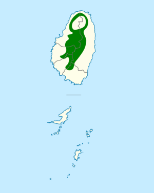 Catharopeza bishopi map.svg