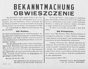 German announcement General Government Poland 1944