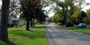 Looking west along Pine Street.