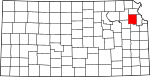 State map highlighting Jefferson County