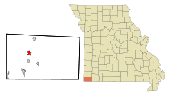 Location of Anderson, Missouri