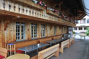 Ruettihubelbad, Restaurant Westseite 01 09